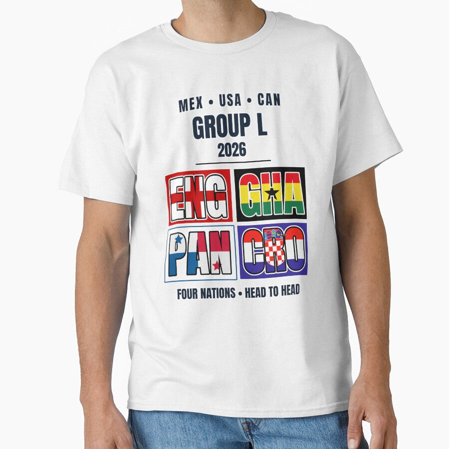 Group L 2026 Soccer Football Shirt England Ghana Panama Croatia World Tournament by The Hairy Melon - T-Shirt, Sweatshirt, Hoodie