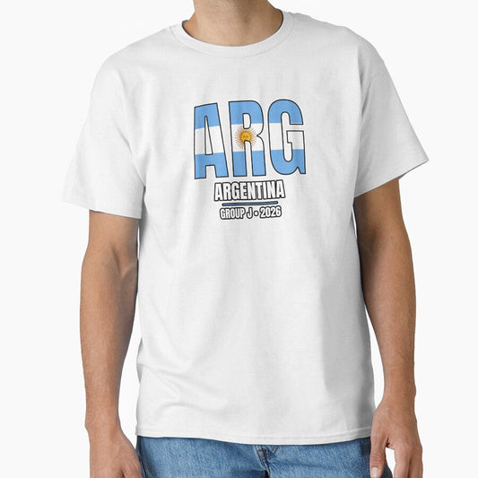 Argentina 2026 Football Shirt | ARG Argentina Soccer Fan Apparel | Group J 2026 | National Team Supporter Gift by The Hairy Melon - T-Shirt, Sweatshirt, Hoodie