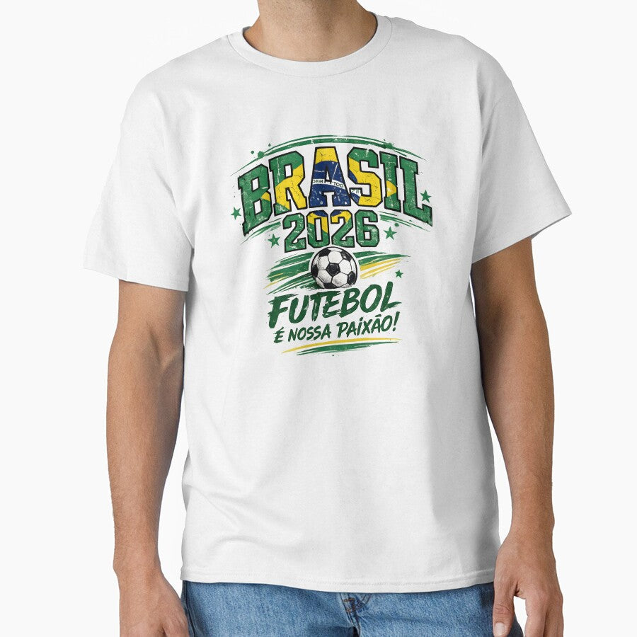 Brasil 2026 Futebol  Nossa Paixo Shirt Brazil Soccer Fan Futebol Brasileiro Pride Design by Martin's_Design - T-Shirt, Sweatshirt, Hoodie