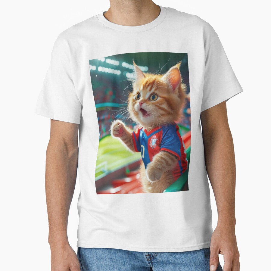"Goal Meow! The Ultimate Football Fan Cat" by - Adult & Kids T-Shirts, Sweatshirts & Hoodies apparel design preview 1