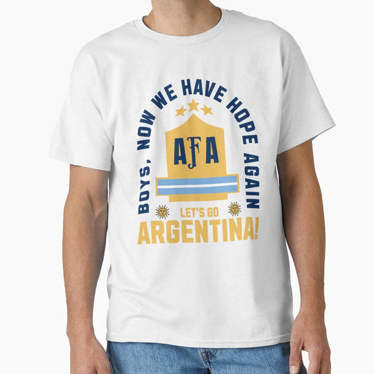 Argentina Soccer 2026 Boys We Have Hope Again Fan Design by Abaseen Unisex T-shirt, Sweatshirt, Hoodie, Long Sleeve Tee - T-Shirt, Sweatshirt, Hoodie