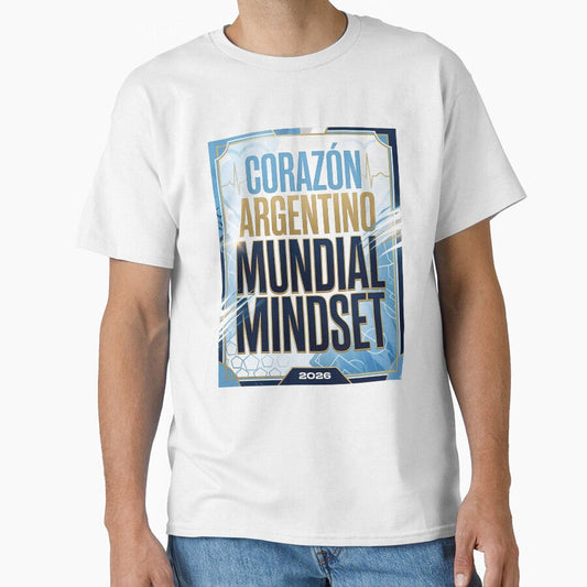 Argentina Football Poster - Corazn Argentino Mundial Mindset 2026.png by rebuZZ-Apparels-The Minimalistic Buzz - T-Shirt, Sweatshirt, Hoodie