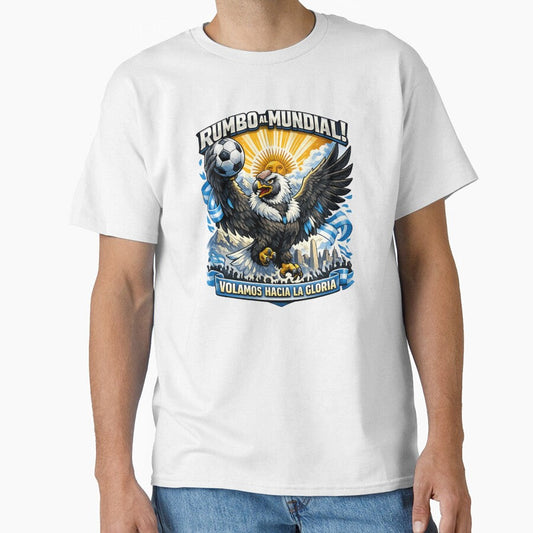 Argentina Eagle World Cup Pride by Retro Arabica Unisex T-shirt, Sweatshirt, Hoodie, Long Sleeve Tee - T-Shirt, Sweatshirt, Hoodie