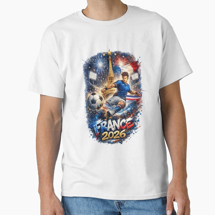 France Football 2026 Street Art Graphic  French Soccer Fan Merch ver 1 by CosmicNook1 Unisex T-shirt, Sweatshirt, Hoodie, Long Sleeve Tee - T-Shirt, Sweatshirt, Hoodie
