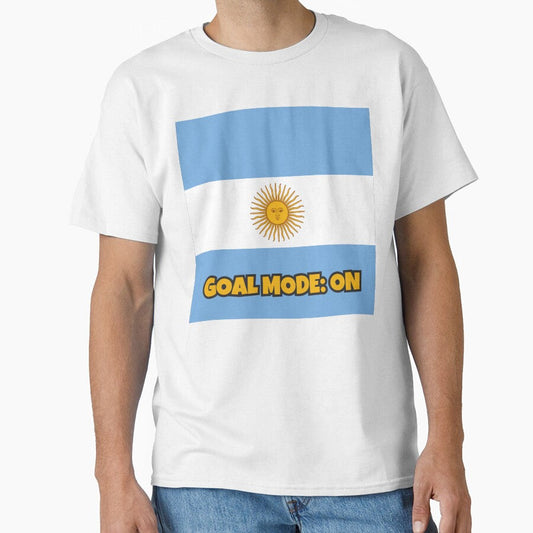 Argentina Soccer Fan Design  GOALMODE: ON Football Collection by LovelyHappyGift Unisex T-shirt, Sweatshirt, Hoodie, Long Sleeve Tee - T-Shirt, Sweatshirt, Hoodie