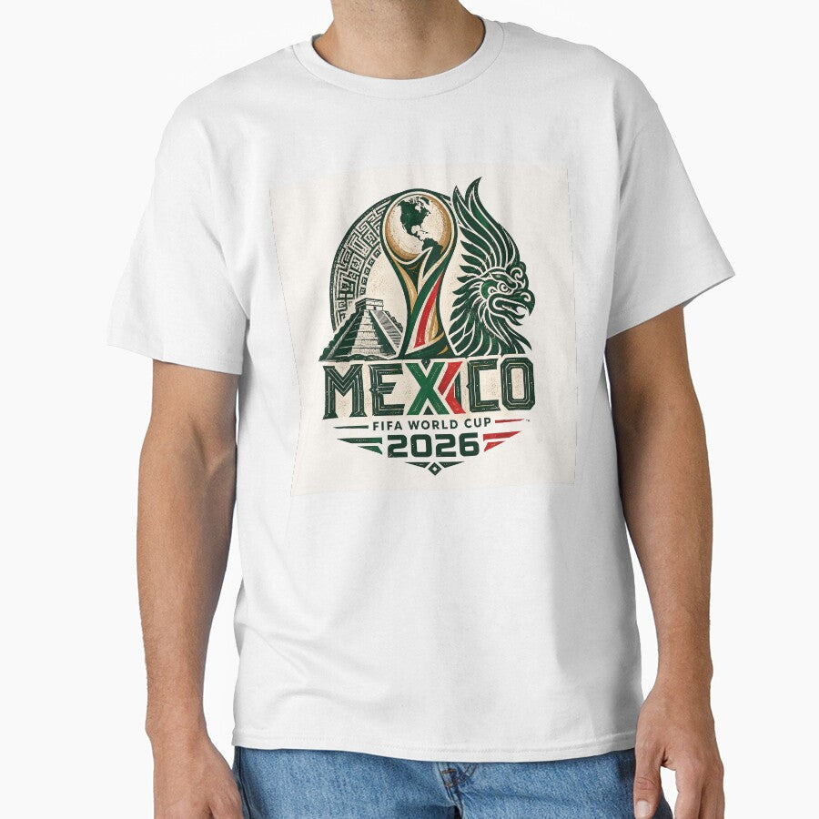 Mexico Football Fiesta 2026 Vintage Aztec Soccer Fan Art by jamesslat Unisex T-shirt, Sweatshirt, Hoodie, Long Sleeve Tee - T-Shirt, Sweatshirt, Hoodie