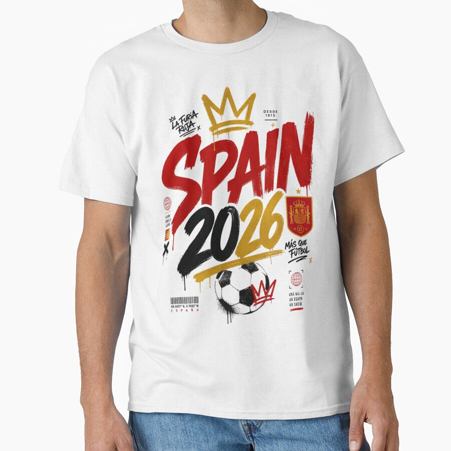 Spain 2026 Football World Cup Glory | La Roja Fan Supporter Shirt by rushaib Unisex T-shirt, Sweatshirt, Hoodie, Long Sleeve Tee - T-Shirt, Sweatshirt, Hoodie