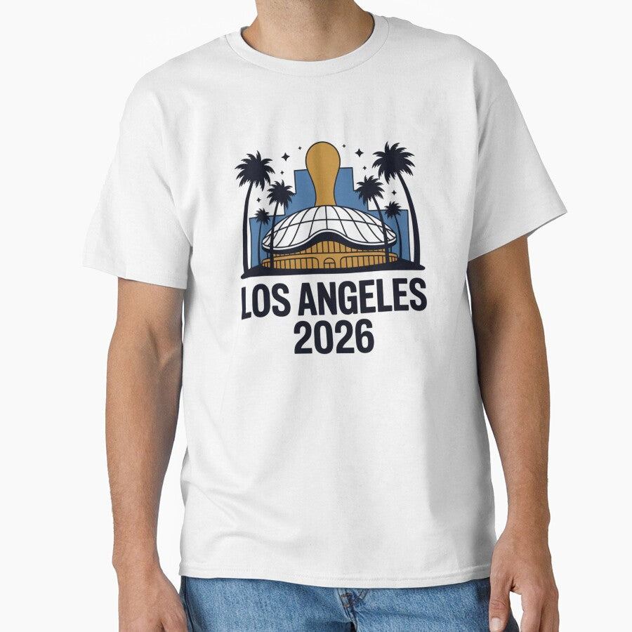 Los Angeles 2026 Palm Tree Sunset T-Shirt V13 by DarylWelsh2024 Unisex T-shirt, Sweatshirt, Hoodie, Long Sleeve Tee - T-Shirt, Sweatshirt, Hoodie