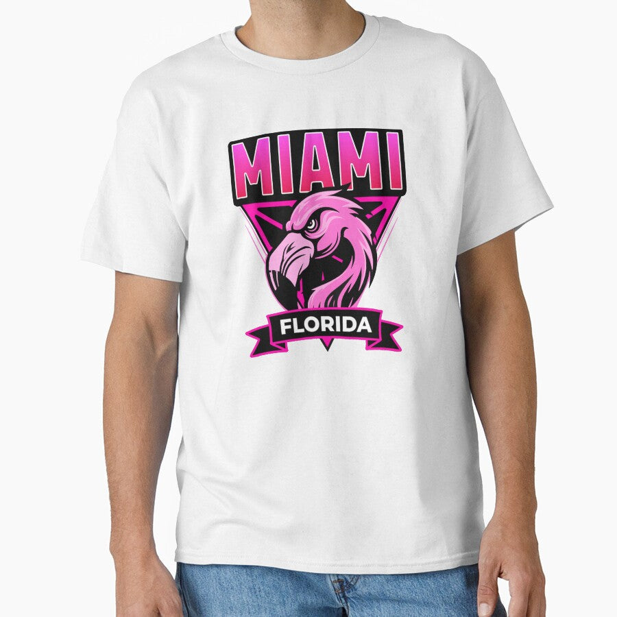 Miami flamingo animated by VRedBaller Unisex T-shirt, Sweatshirt, Hoodie, Long Sleeve Tee - T-Shirt, Sweatshirt, Hoodie