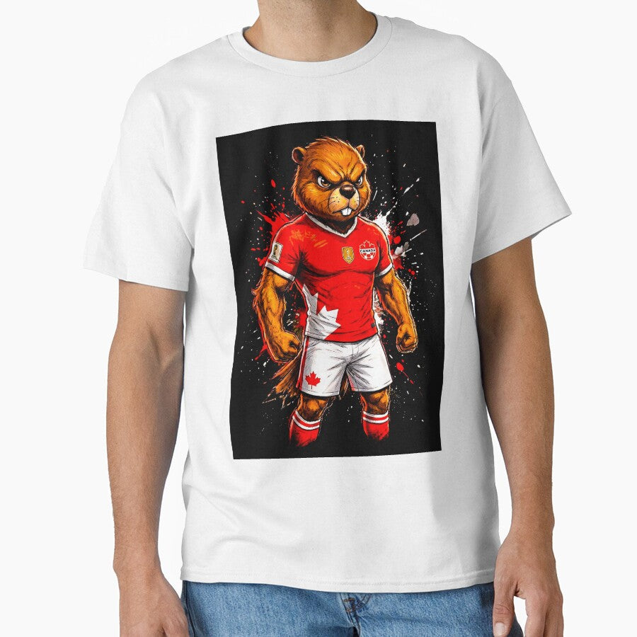 Canada Mascot World Cup 2026 Football Power by Not Hugo Unisex T-shirt, Sweatshirt, Hoodie, Long Sleeve Tee - T-Shirt, Sweatshirt, Hoodie