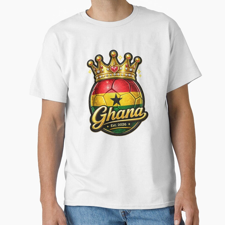 Ghana Football Fan Flag by QuiteOrbit Unisex T-shirt, Sweatshirt, Hoodie, Long Sleeve Tee - T-Shirt, Sweatshirt, Hoodie