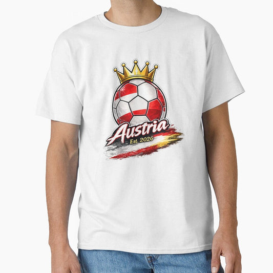 Austria 2026 Soccer Fan by QuiteOrbit Unisex T-shirt, Sweatshirt, Hoodie, Long Sleeve Tee - T-Shirt, Sweatshirt, Hoodie