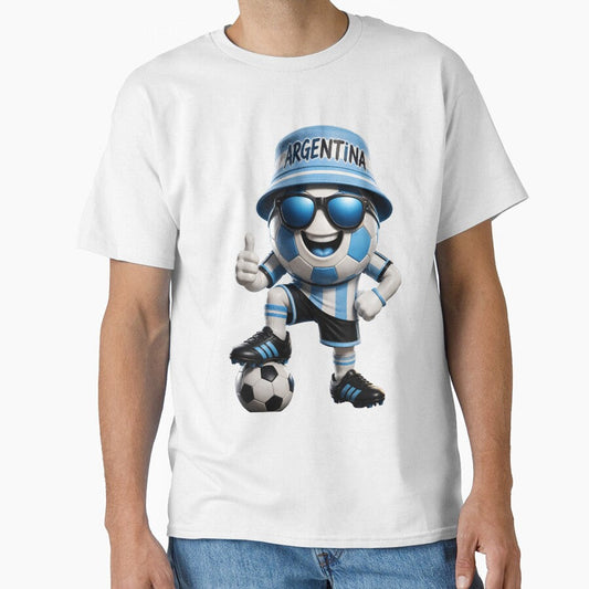 Argentina Soccer Mascot Funny Football Cartoon Graphic by ArtSpark Studio Unisex T-shirt, Sweatshirt, Hoodie, Long Sleeve Tee - T-Shirt, Sweatshirt, Hoodie