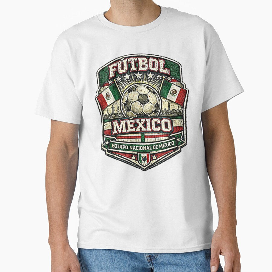 SOCCER FOOTBALL MEXICO VINTAGE by Atelier RLGS Unisex T-shirt, Sweatshirt, Hoodie, Long Sleeve Tee - T-Shirt, Sweatshirt, Hoodie