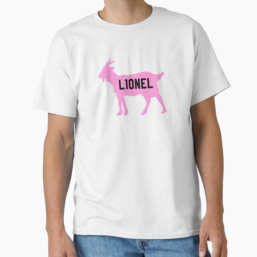 Lionel GOAT Miami Pink by VRedBaller Unisex T-shirt, Sweatshirt, Hoodie, Long Sleeve Tee - T-Shirt, Sweatshirt, Hoodie