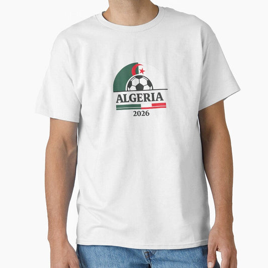 Algeria 2026 Soccer Design by postmarkpaw Unisex T-shirt, Sweatshirt, Hoodie, Long Sleeve Tee - T-Shirt, Sweatshirt, Hoodie
