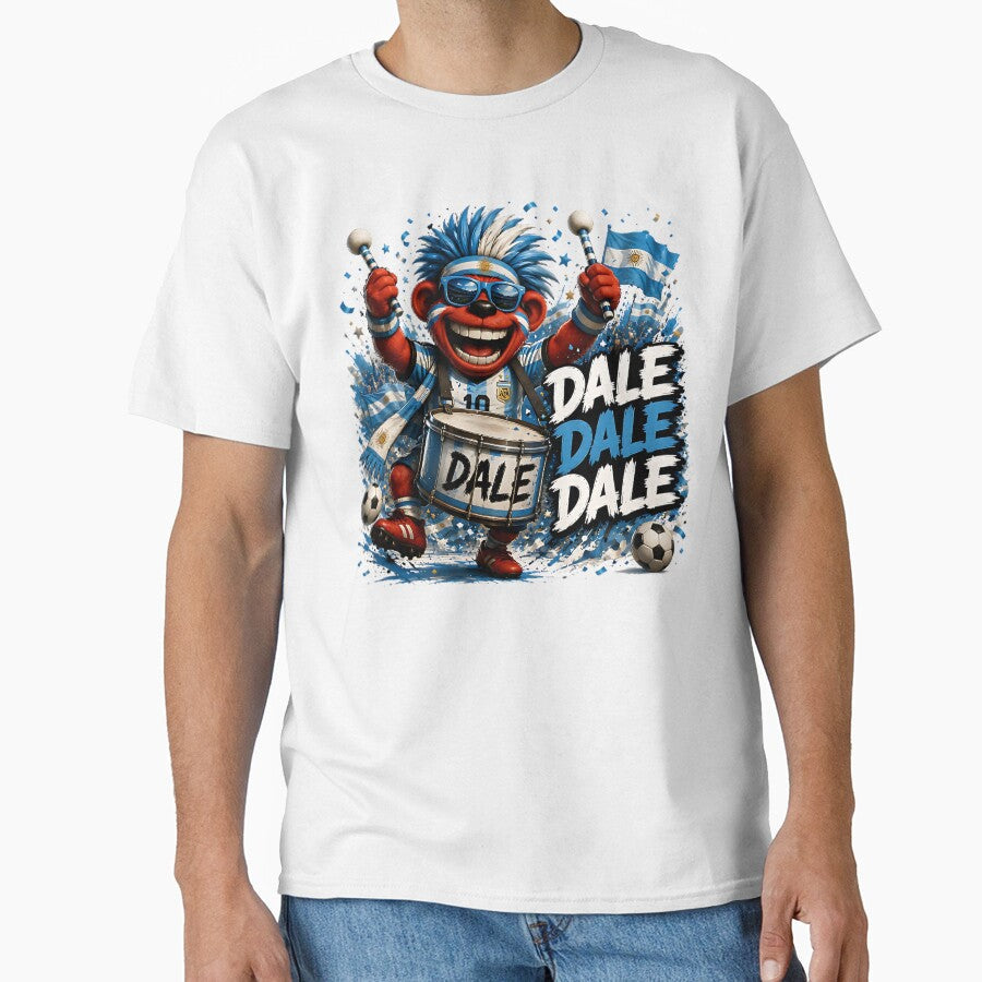Dale Dale Dale Argentina World Cup Fans by WabiSabiSjak Unisex T-shirt, Sweatshirt, Hoodie, Long Sleeve Tee - T-Shirt, Sweatshirt, Hoodie