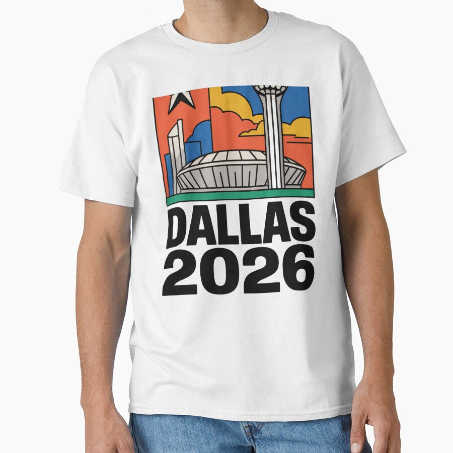 Dallas 2026 Texas Soccer Souvenir T-Shirt V22 by DarylWelsh2024 Unisex T-shirt, Sweatshirt, Hoodie, Long Sleeve Tee - T-Shirt, Sweatshirt, Hoodie
