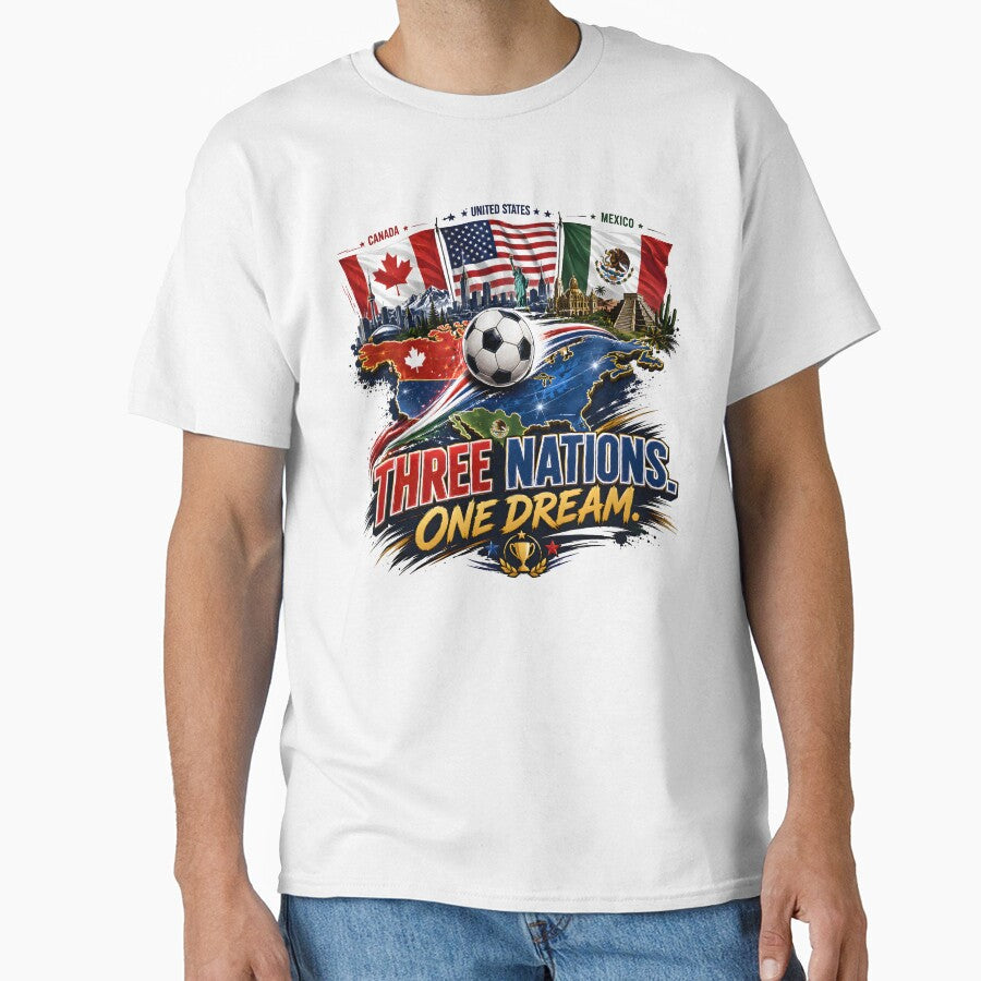 USA Canada Mexico Football Tournament 2026 by TrueArtVibes Unisex T-shirt, Sweatshirt, Hoodie, Long Sleeve Tee - T-Shirt, Sweatshirt, Hoodie