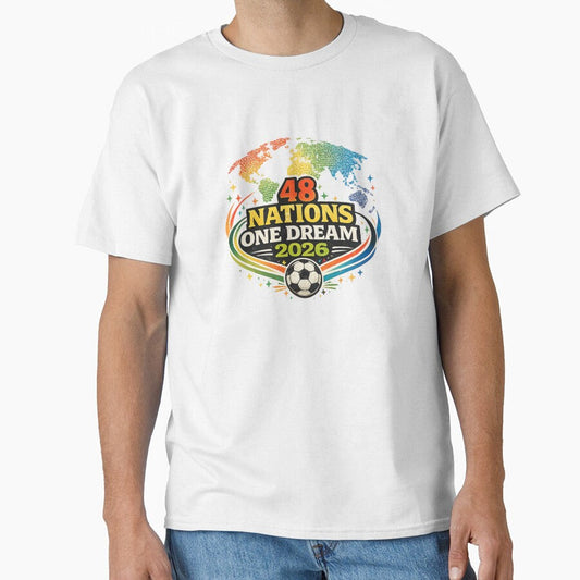 48 Nations One Dream 2026 World Map Soccer Art  Global Football Unity | Soccer Tournament Gift by irfanshikh - T-Shirt, Sweatshirt, Hoodie