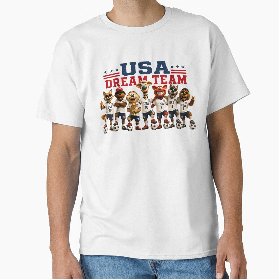 USA Soccer Dream Team by WabiSabiSjak Unisex T-shirt, Sweatshirt, Hoodie, Long Sleeve Tee - T-Shirt, Sweatshirt, Hoodie