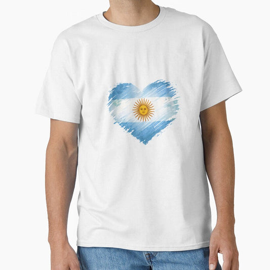 Argentina Heart Flag T-Shirt | FIFA 2026 Argentine Soccer Fan Tee by YASboutik Unisex T-shirt, Sweatshirt, Hoodie, Long Sleeve Tee - T-Shirt, Sweatshirt, Hoodie