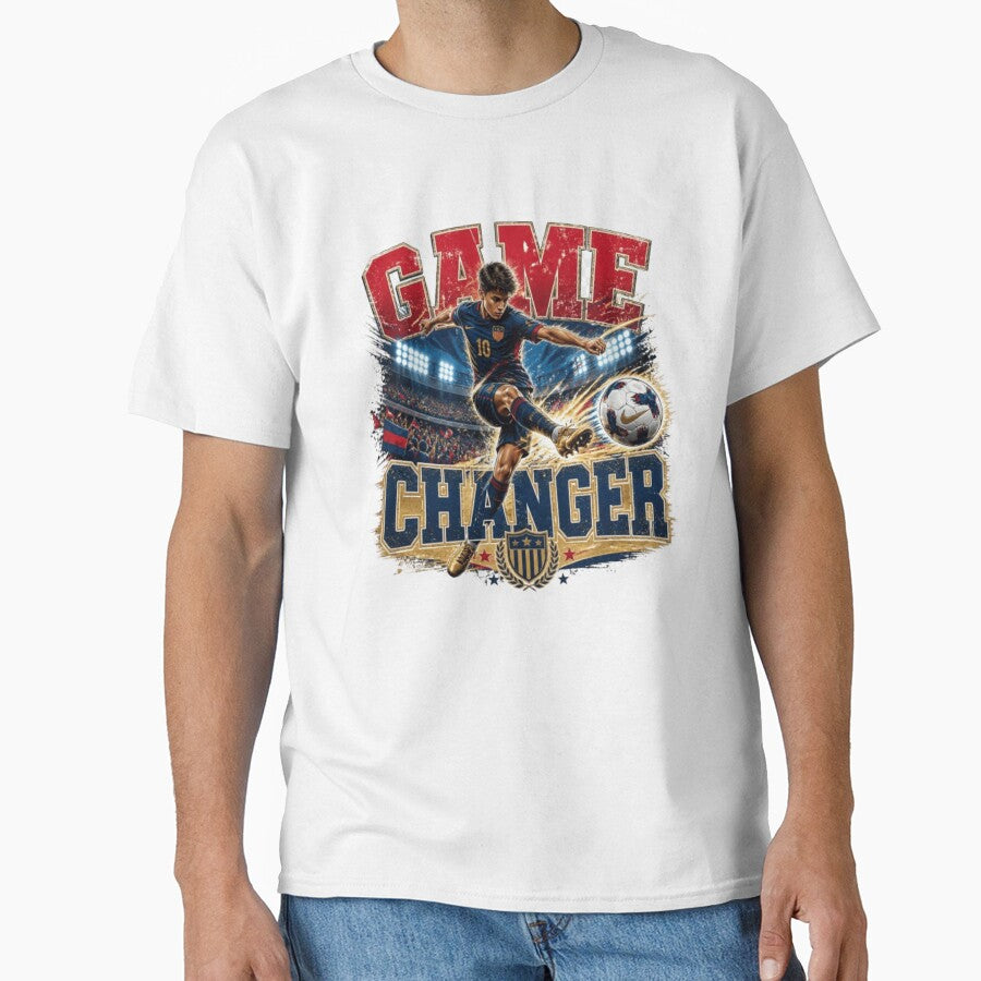 Game Changer Soccer Legend  Vintage Football Champion Graphic | Athlete Sports Fan Retro Design by GloboStyle Design - T-Shirt, Sweatshirt, Hoodie