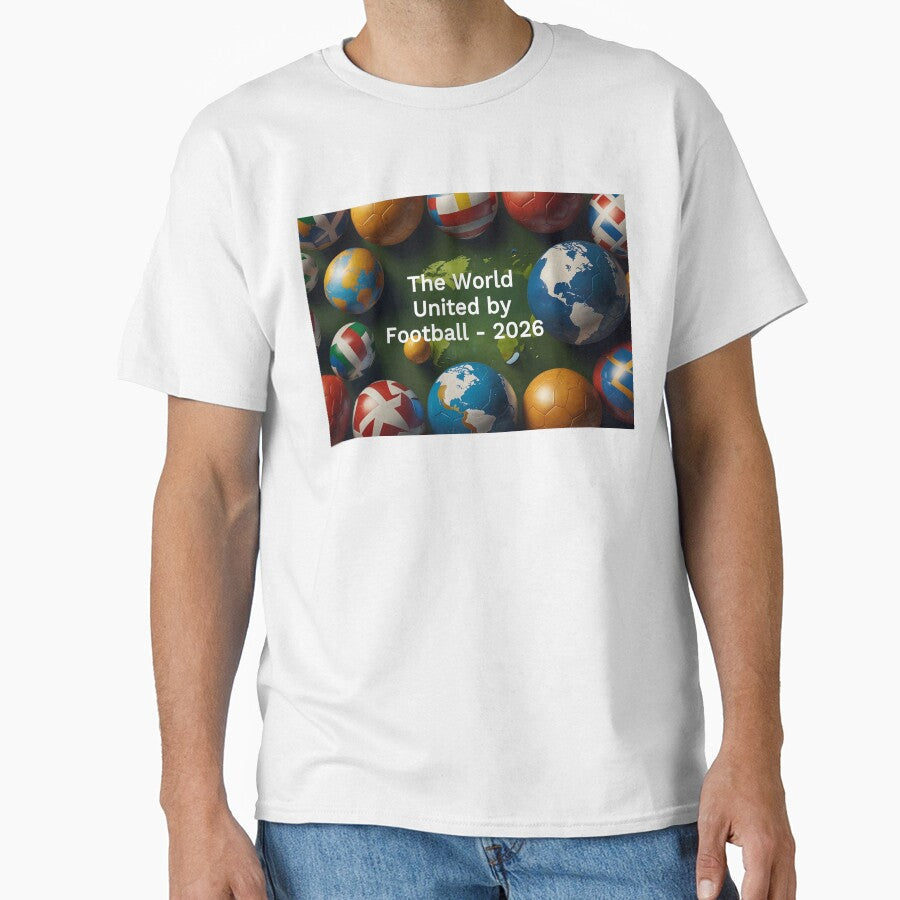 The World United by Football  2026 | Global Unity Soccer Art by Jean S Santos Unisex T-shirt, Sweatshirt, Hoodie, Long Sleeve Tee - T-Shirt, Sweatshirt, Hoodie