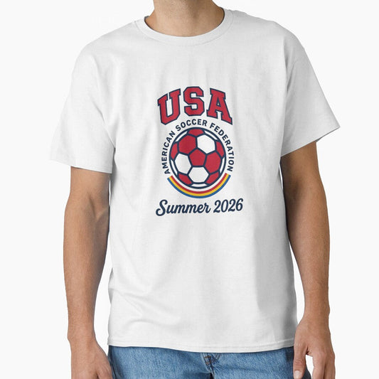 American Soccer Federation Summer 2026 by PlushFutura Unisex T-shirt, Sweatshirt, Hoodie, Long Sleeve Tee - T-Shirt, Sweatshirt, Hoodie
