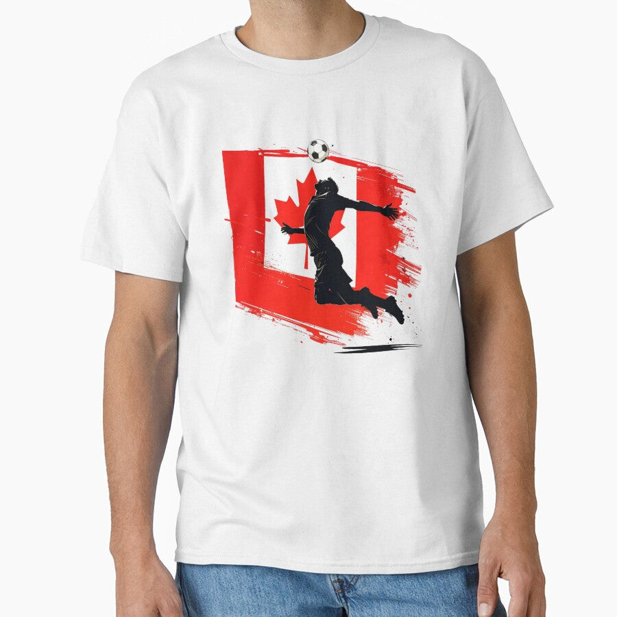 Canada Soccer Player Art  Canadian Football Flag Action Fan Print by icemanphotos Unisex T-shirt, Sweatshirt, Hoodie, Long Sleeve Tee - T-Shirt, Sweatshirt, Hoodie