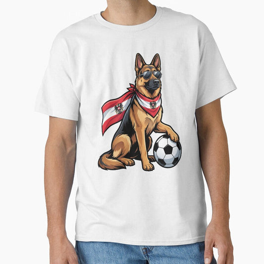 Austrian football dog by ReneMM Unisex T-shirt, Sweatshirt, Hoodie, Long Sleeve Tee - T-Shirt, Sweatshirt, Hoodie