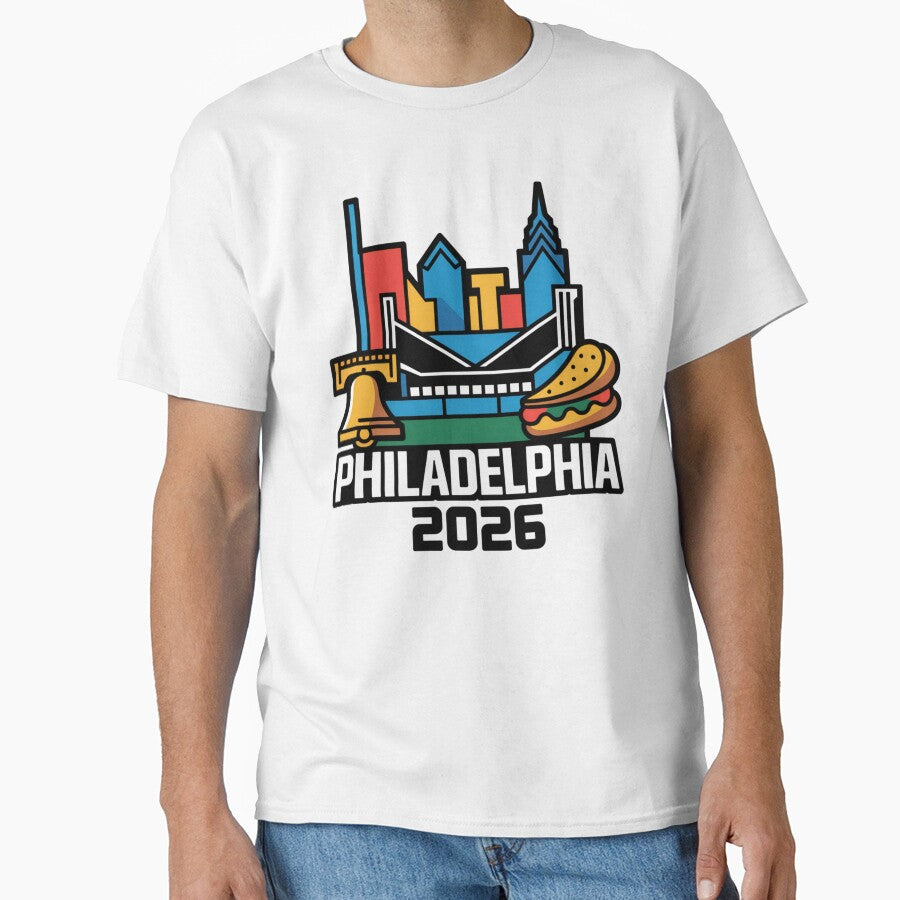 Philadelphia 2026 Liberty Bell Stadium Cheesesteak T-Shirt V11 by DarylWelsh2024 Unisex T-shirt, Sweatshirt, Hoodie, Long Sleeve Tee - T-Shirt, Sweatshirt, Hoodie
