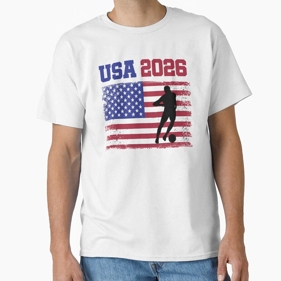 USA Soccer Fan 2026 United States American Flag by clothesy7 Unisex T-shirt, Sweatshirt, Hoodie, Long Sleeve Tee - T-Shirt, Sweatshirt, Hoodie