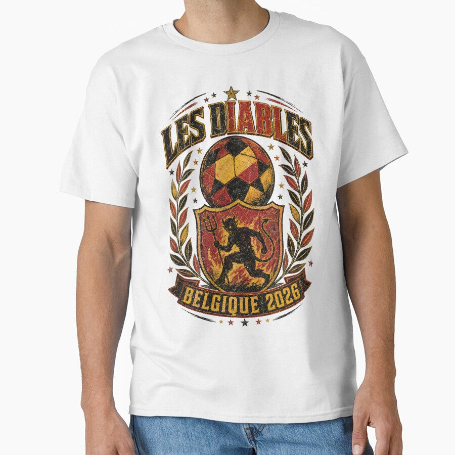 Les Diables Rouges Belgique 2026 World Cup Soccer T-Shirt by KickoffStudio Unisex T-shirt, Sweatshirt, Hoodie, Long Sleeve Tee - T-Shirt, Sweatshirt, Hoodie