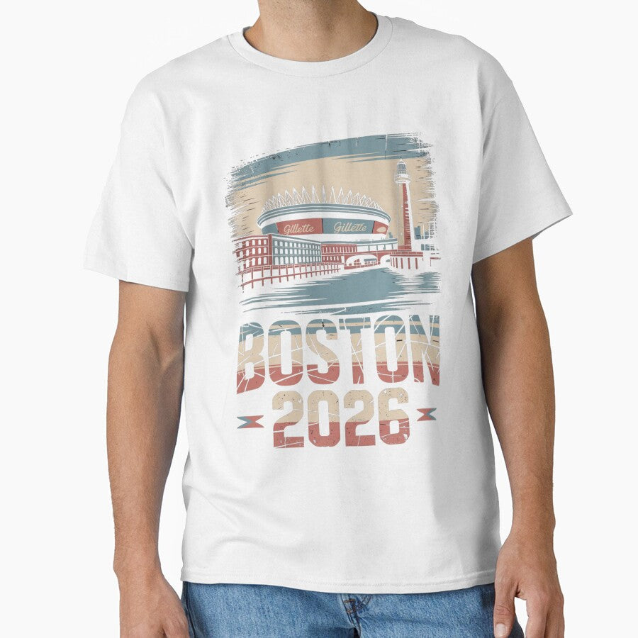 Boston 2026 New England Soccer Souvenir T-Shirt V7 by DarylWelsh2024 Unisex T-shirt, Sweatshirt, Hoodie, Long Sleeve Tee - T-Shirt, Sweatshirt, Hoodie