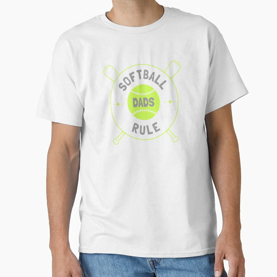 Mens Softball Dads Rule Fastpitch Dad Novelty Graphic design by nikkidawn74 Unisex T-shirt, Sweatshirt, Hoodie, Long Sleeve Tee - T-Shirt, Sweatshirt, Hoodie