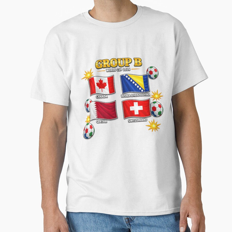 GroupBWorldCup2026FlagsDesign by Andromedaseeds Unisex T-shirt, Sweatshirt, Hoodie, Long Sleeve Tee - T-Shirt, Sweatshirt, Hoodie