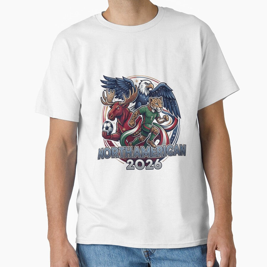 North American Soccer Nations 2026 - Trio Spirit Art by MyStore2025 Unisex T-shirt, Sweatshirt, Hoodie, Long Sleeve Tee - T-Shirt, Sweatshirt, Hoodie
