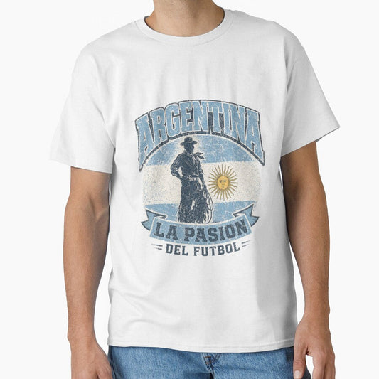 Argentina La Pasion Del Futbol | Vintage Soccer Fan Design by ArthUpscale Unisex T-shirt, Sweatshirt, Hoodie, Long Sleeve Tee - T-Shirt, Sweatshirt, Hoodie