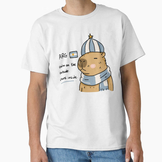 Awkward Animal Hat Club  Argentinas Calm Capybara | World Cup 2026 Fan by chupichapa Unisex T-shirt, Sweatshirt, Hoodie, Long Sleeve Tee - T-Shirt, Sweatshirt, Hoodie