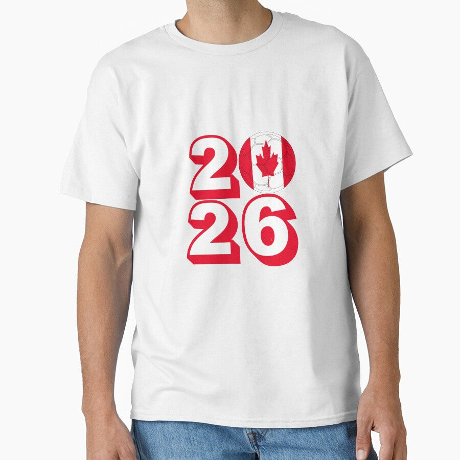 Canada 2026 Soccer Ball Graphic Design by AchraffPrint Unisex T-shirt, Sweatshirt, Hoodie, Long Sleeve Tee - T-Shirt, Sweatshirt, Hoodie