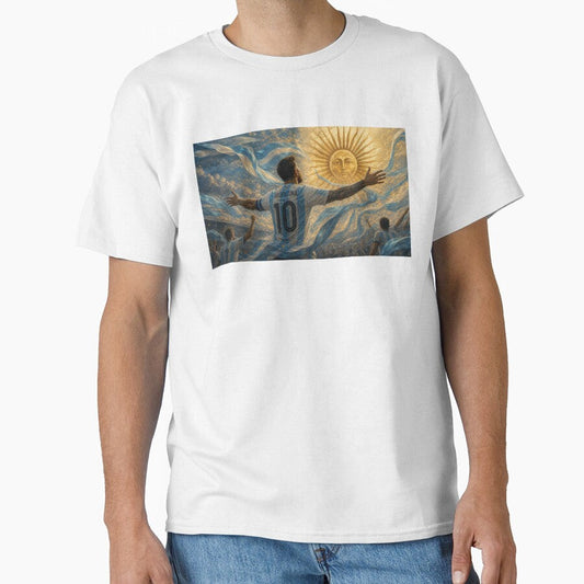 Argentina Soccer Art Print | 2026 Tournament Fine Art by BrickByDream Unisex T-shirt, Sweatshirt, Hoodie, Long Sleeve Tee - T-Shirt, Sweatshirt, Hoodie