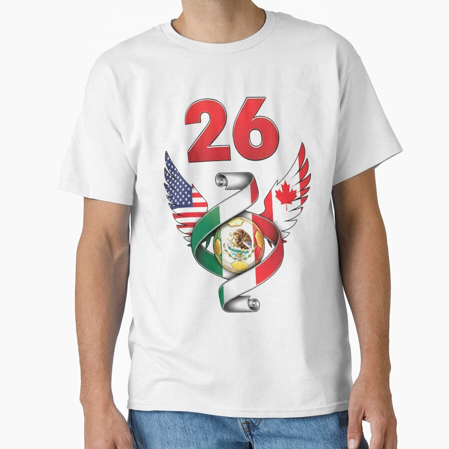 Golden Soccer Cup 26 North America 2026 by ArtsMichalShop Unisex T-shirt, Sweatshirt, Hoodie, Long Sleeve Tee - T-Shirt, Sweatshirt, Hoodie