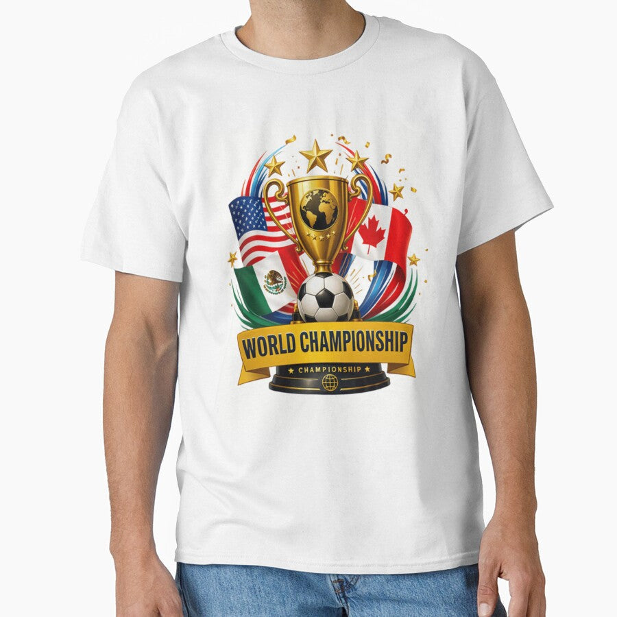 World Football Championship 2026 USA Canada Mexico by Thread&Fable Unisex T-shirt, Sweatshirt, Hoodie, Long Sleeve Tee - T-Shirt, Sweatshirt, Hoodie