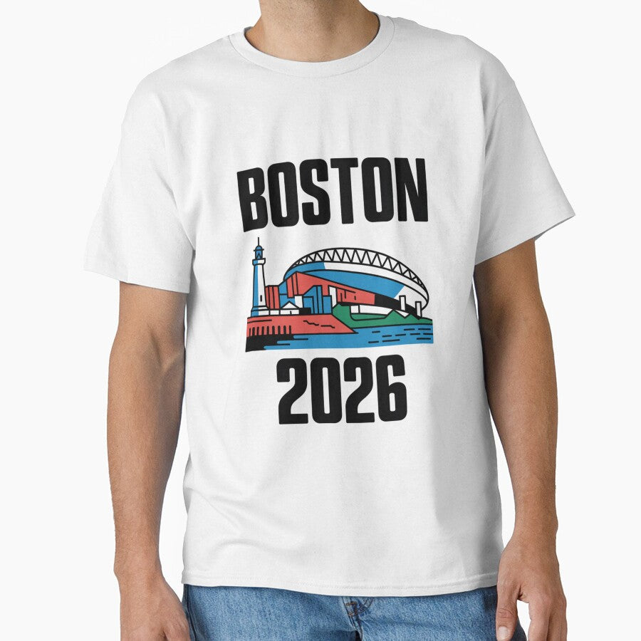 Boston 2026 New England Soccer Souvenir T-Shirt V21 by DarylWelsh2024 Unisex T-shirt, Sweatshirt, Hoodie, Long Sleeve Tee - T-Shirt, Sweatshirt, Hoodie