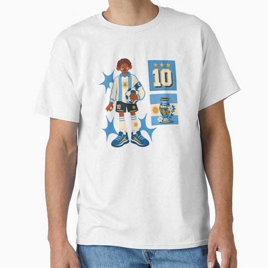 Argentina Football Number 10 Fan Vibes by Oniyasha Unisex T-shirt, Sweatshirt, Hoodie, Long Sleeve Tee - T-Shirt, Sweatshirt, Hoodie