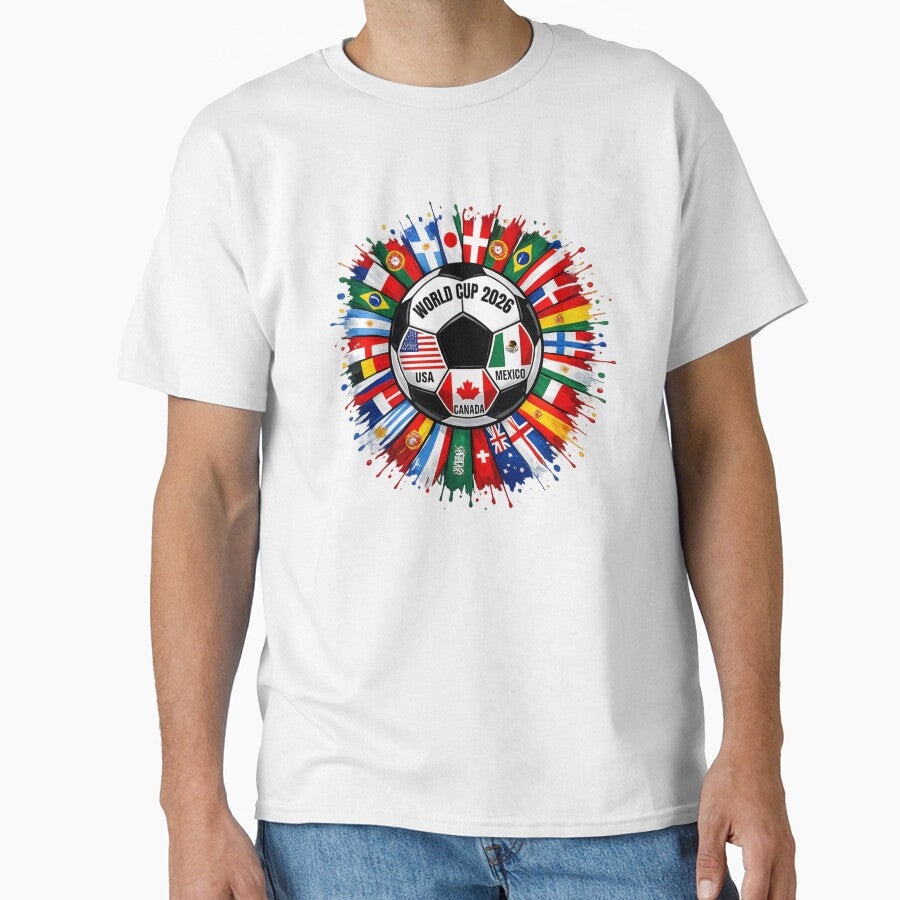 World Cup 2026 Shirt Soccer Tournament Fan Design International Flags Football Graphic Tee Sports Lover Gift by tarzbol - T-Shirt, Sweatshirt, Hoodie