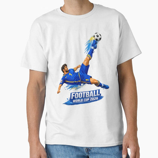 2026 World Cup: Dynamic Footballer Illustration by CHRIST5000 Unisex T-shirt, Sweatshirt, Hoodie, Long Sleeve Tee - T-Shirt, Sweatshirt, Hoodie