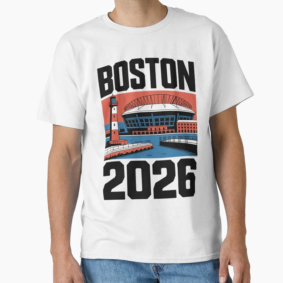 Boston 2026 New England Soccer Souvenir T-Shirt V25 by DarylWelsh2024 Unisex T-shirt, Sweatshirt, Hoodie, Long Sleeve Tee - T-Shirt, Sweatshirt, Hoodie