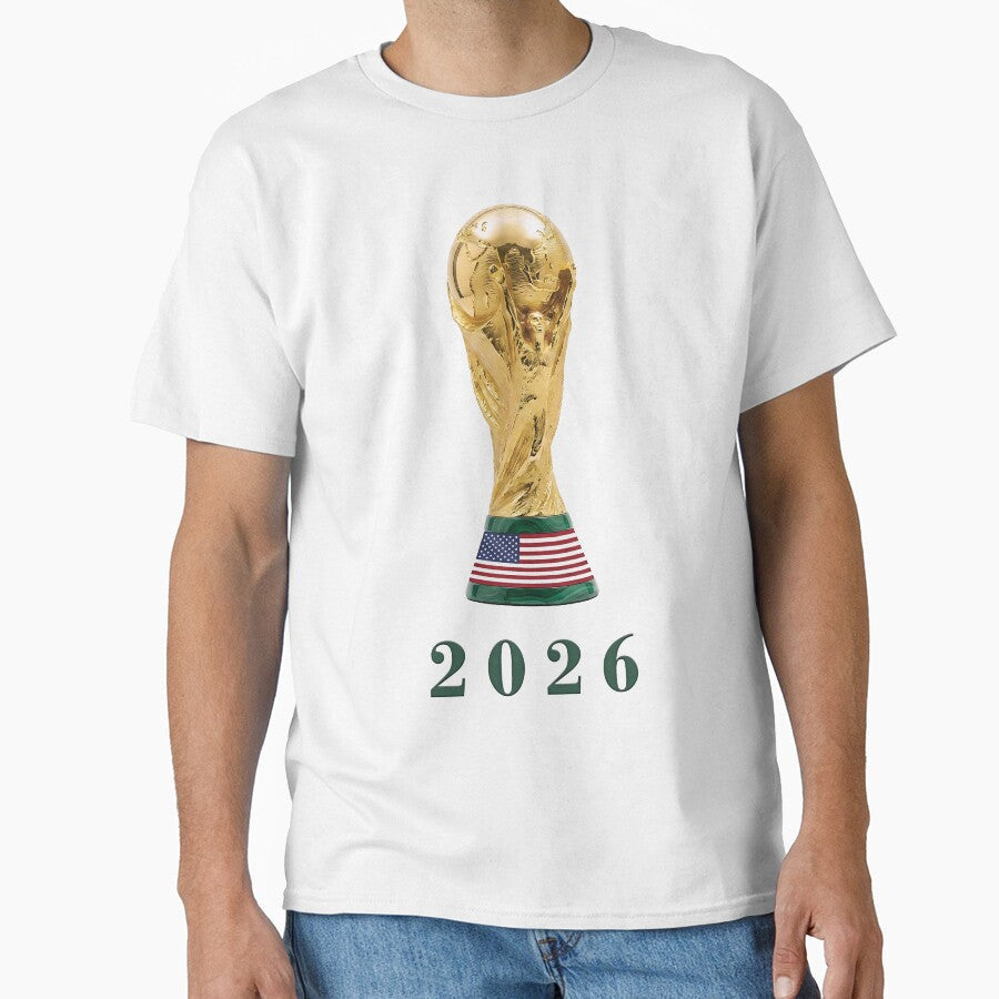 Soccer World Cup 2026 Gold Trophy by ZahraaStudio Unisex T-shirt, Sweatshirt, Hoodie, Long Sleeve Tee - T-Shirt, Sweatshirt, Hoodie